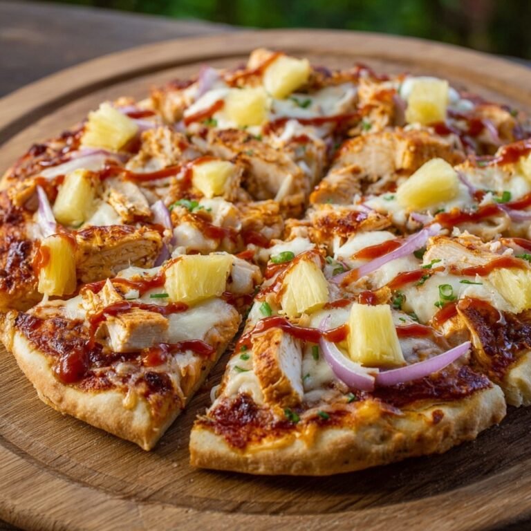 How to Make Pineapple Sriracha Chicken Outdoor Pizza That Pops with Flavor