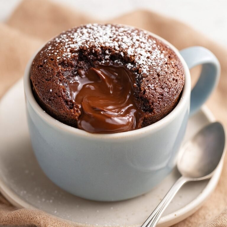 Gooey Nutella Lava Mug Cake Recipe for Instant Chocolate Comfort