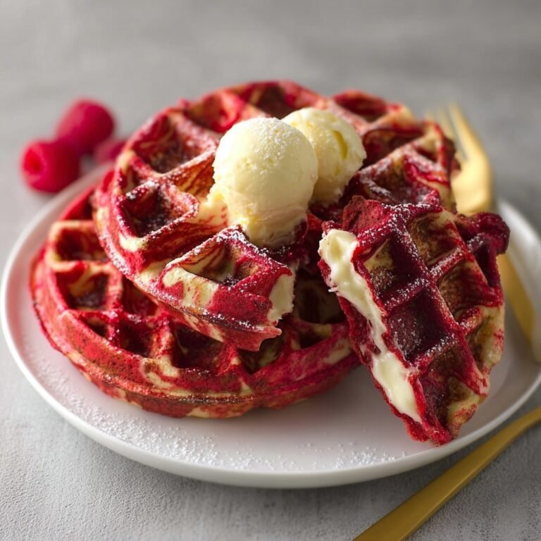 How to Make Red Velvet Marble Waffles That Are Soft, Fluffy, and Perfectly Swirled