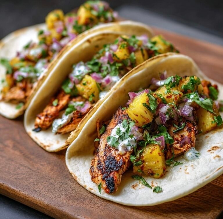 Chili Lime Chicken Tacos with Grilled Pineapple Salsa: A Fresh Twist on Taco Night