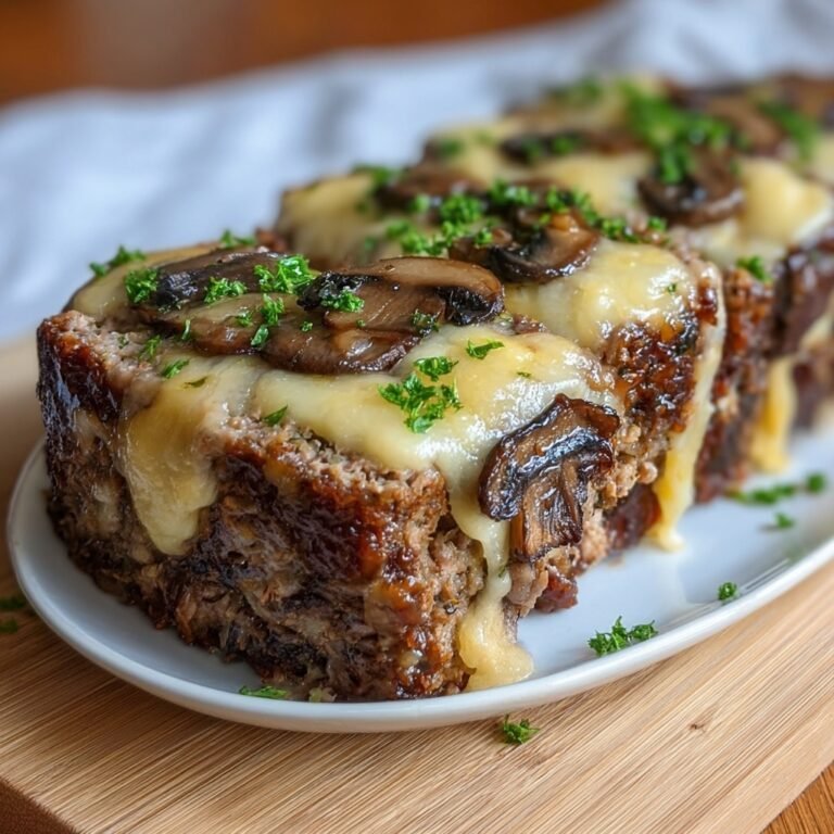 How to Make Mushroom Swiss Cheese Meatloaf That’s Juicy and Flavorful