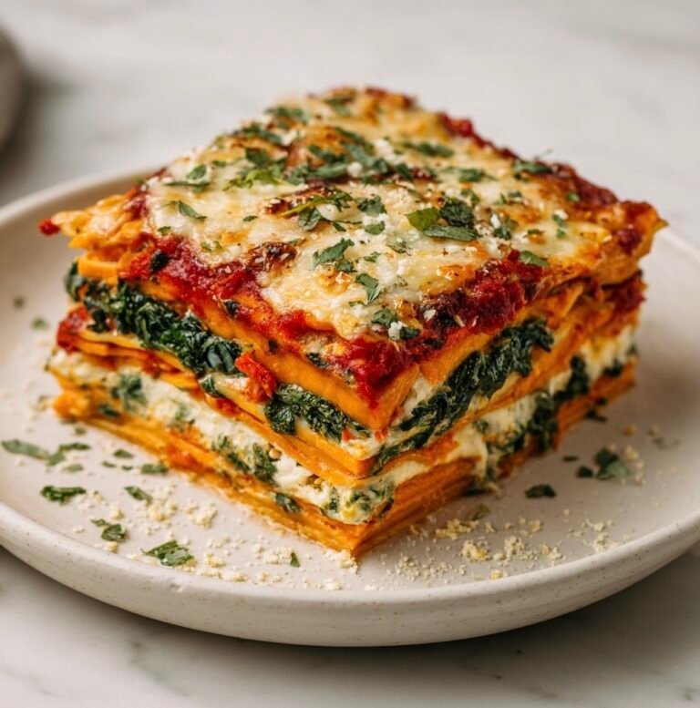 Hearty Vegetable Lasagna Featuring Sweet Potato for Cozy Comfort Food