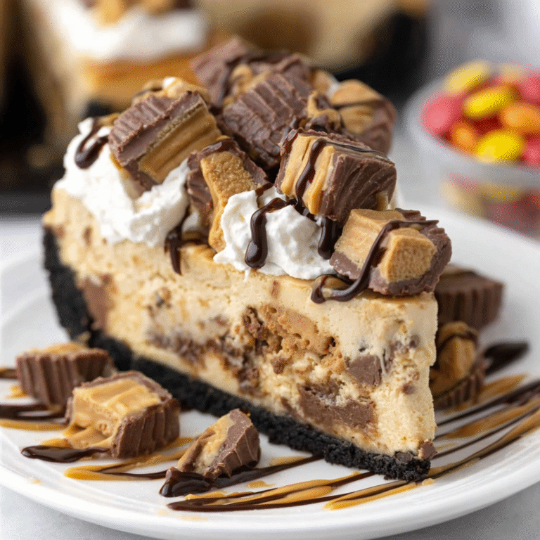 Rich Creamy Peanut Butter Cup Cheesecake Recipe to Satisfy Any Sweet Tooth